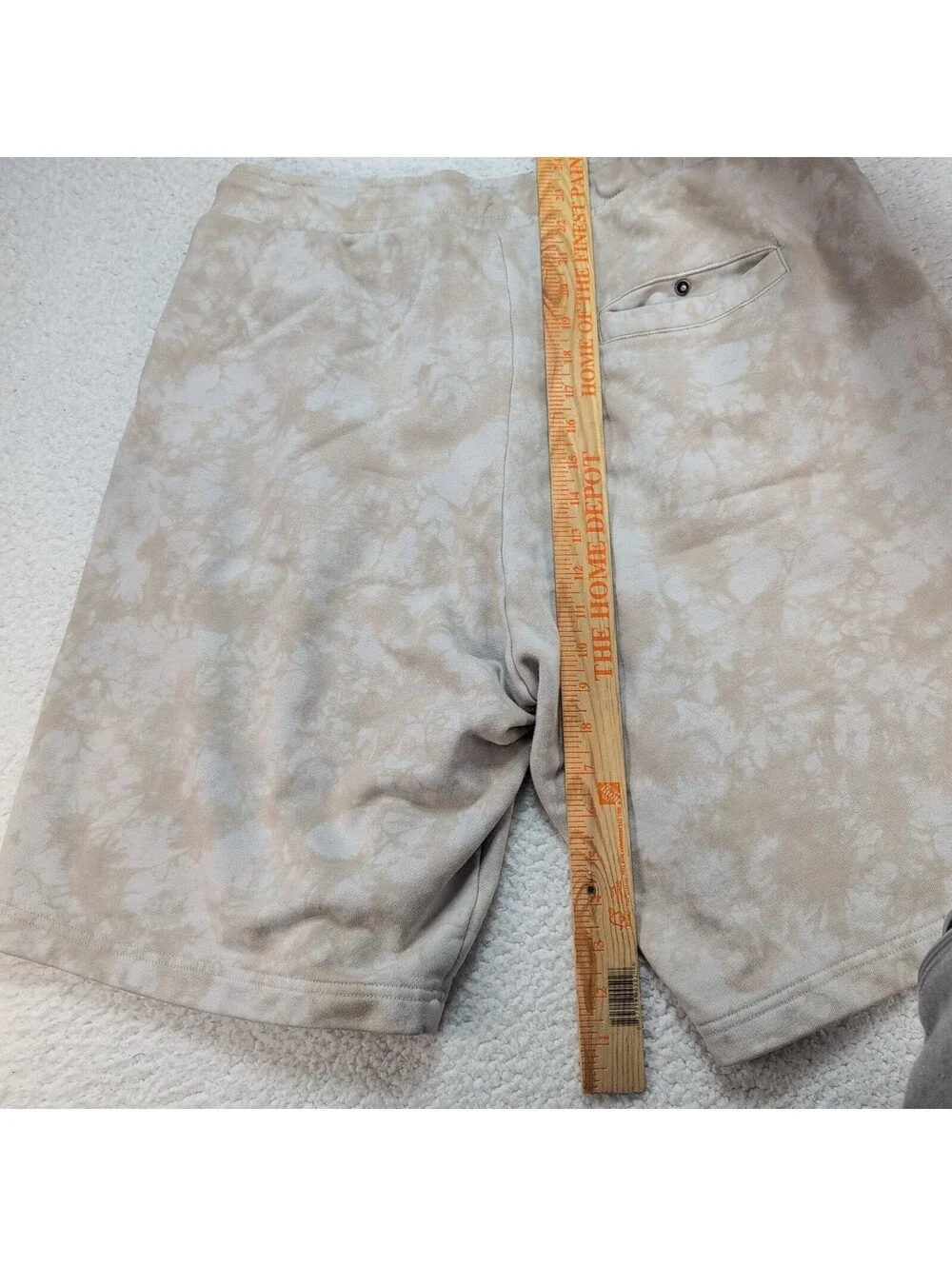 Jordan Mens XXL Beige Tie Dye Fleece Sweat Shorts Air Jordan Wings Drawstring